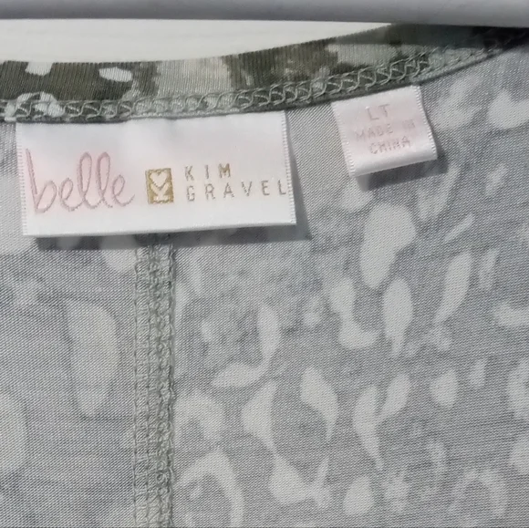 Belle by Kim Gravel Olive and Cream Patterned Maxi Dress - Picture 2 of 6